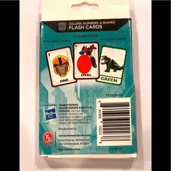 TRANSFORMERS FLASH CARDS - Picture 2 of 4